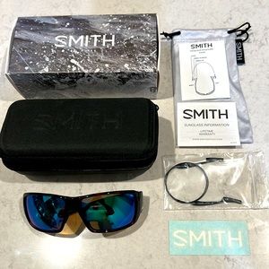 Smith® GUIDE'S CHOICE Havana Sunglasses Polarchromic TECHLITE Rare Green Mirror